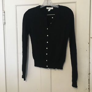 Forever 21 Black Pearl Button Wool Cardigan *Read description*